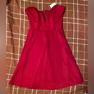 Strapless Sweetheart Red Dress